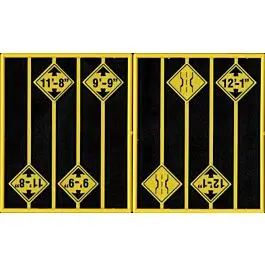 Bridge Clearance Warning Signs -- 8 Signs, 2 Each of 4 Styles