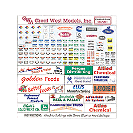 Create-A-Scene -- Assorted Industrial Signs Set #3