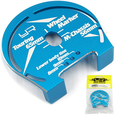 Yeah Racing YT-0203BU Aluminum Wheel Well Marker Blue : 1:10 Touring M-Chassis